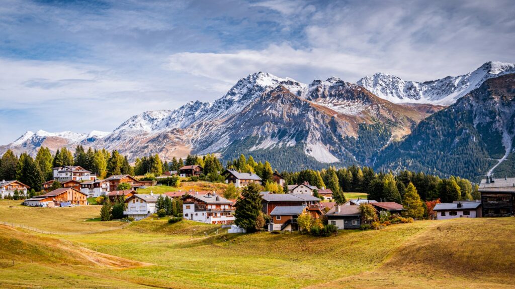 Village suisse, symbole de la retraite AVS